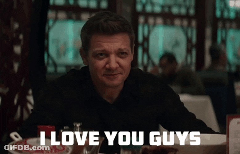Marvel Hawkeye Love You Guys GIF