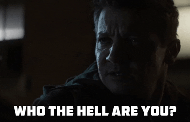 Marvel Jeremy Renner Who Are You GIF