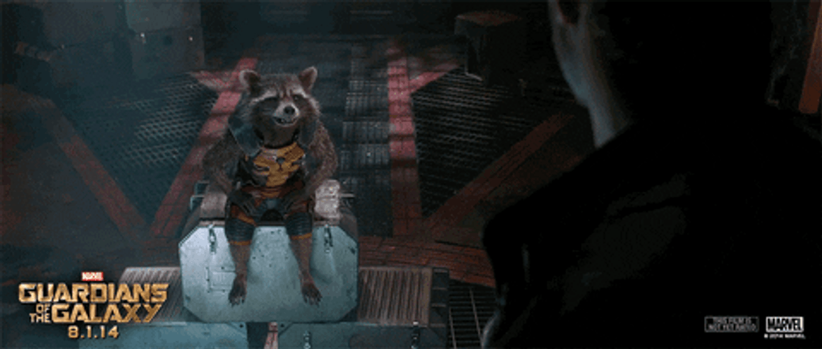 Marvel Laughing Rocket Raccoon GIF
