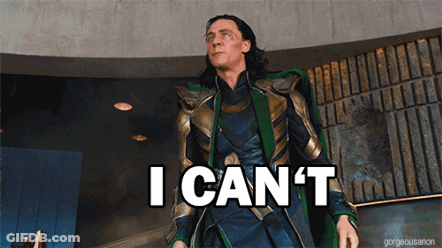 Marvel Loki Saying I Can't GIF
