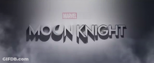Marvel Moon Knight Logo On Cloudy Background GIF