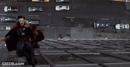 Marvel Universe Man In Cape Running GIF