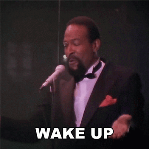 Marvin Gaye Singing Wake Up GIF