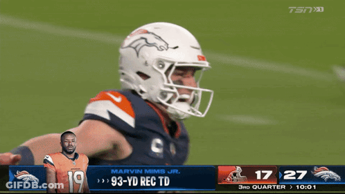 Marvin Mims Jr. Playing For Broncos With 93 Yards GIF
