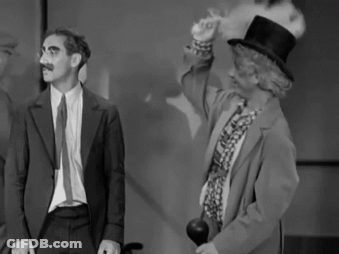 Marx Brothers Groucho Knocked Down GIF