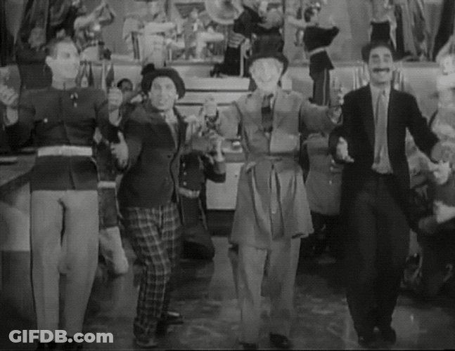 Marx Brothers Happy Singing GIF