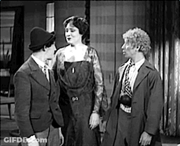Marx Brothers Harpo Chico Flirting GIF