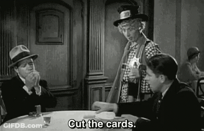 Marx Brothers Harpo Cut Cards GIF