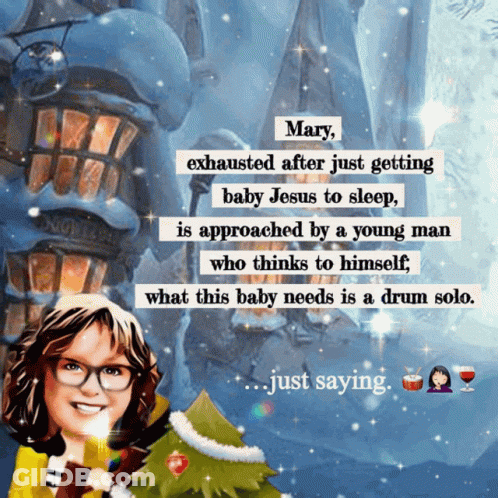 Mary Exhausted Baby Jesus Man Thinks What This Baby GIF