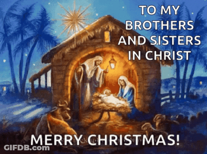 Mary Gave Birth Religious Christmas GIF