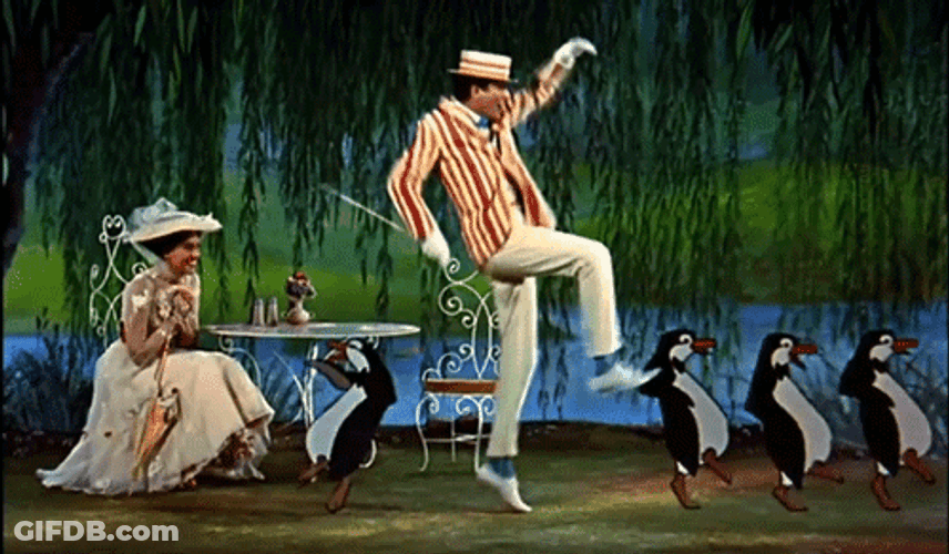 Mary Poppins Penguin Dance GIF