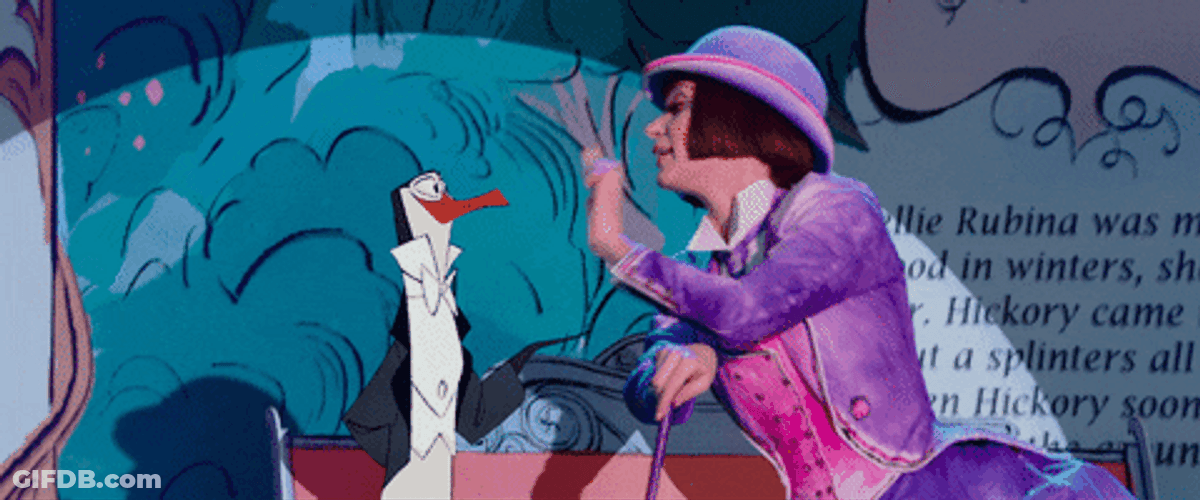 Mary Poppins Plays Penguin GIF