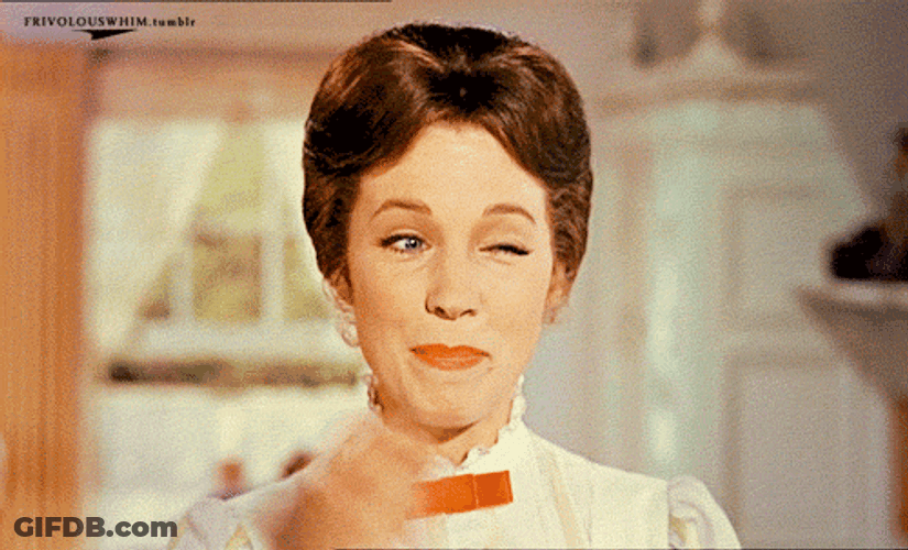 Mary Poppins Snap Wink GIF