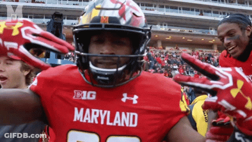 Maryland Football Player Red Jersey GIF