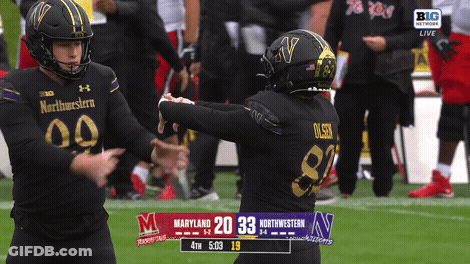 Maryland Vs Northwestern Football On Big TV GIF