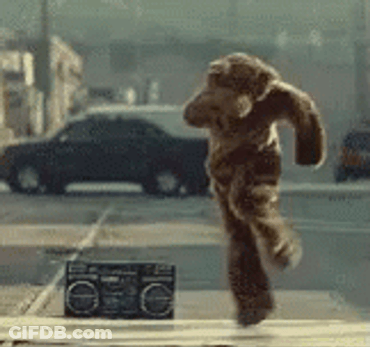Mascot Bear Backflip Break Dance GIF