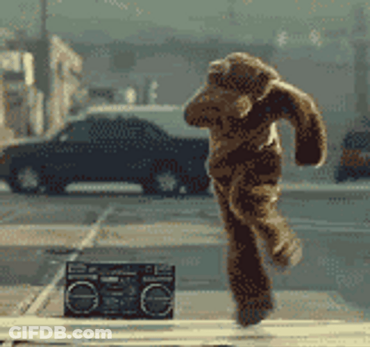 Mascot Bear Breakdancing GIF