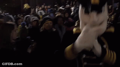 Mascot Close Up Saying Go Dores Keep It Up GIF