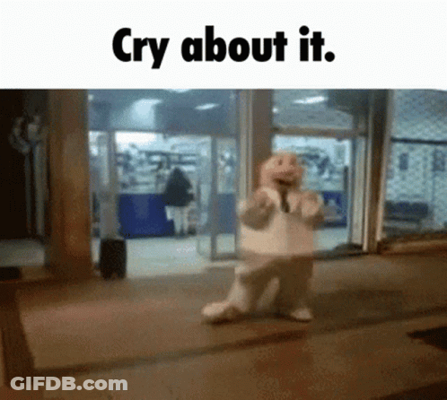 Mascot Cry About It GIF