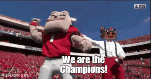 Mascot Dancing We Are The Champions GIF