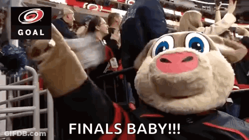 Mascot Giving Thumbs Up In Front Of Crowd GIF