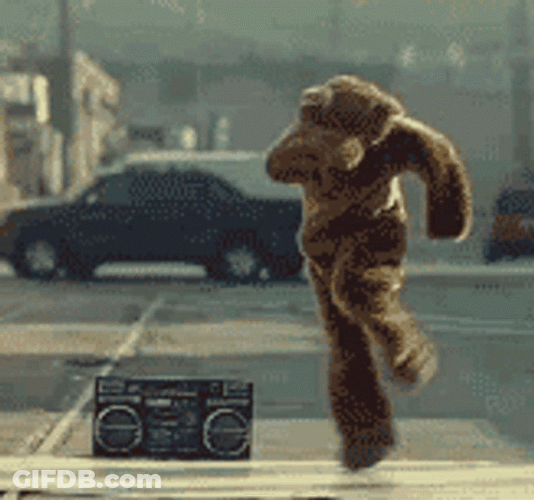 Mascot Happy Street Dancing GIF