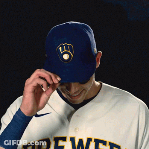 Mascot Holding Blue MLB Flag GIF