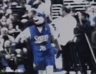 Mascot In 76 Jersey Dancing GIF