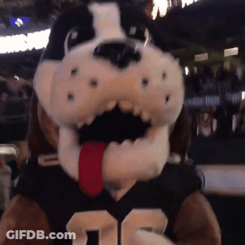 Mascot In Black And White Jersey Number 32 GIF