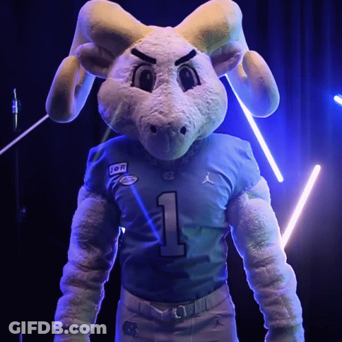 Mascot In Blue Jersey Number 1 GIF