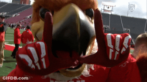 Mascot In Red And White Gloves Saying Pan 12 GIF