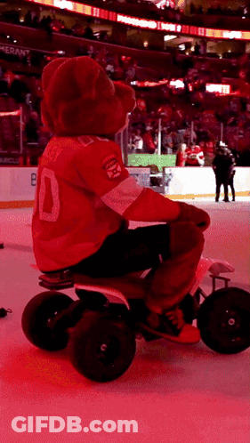 Mascot In Red Jersey Number D GIF