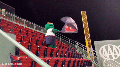 Mascot In Stadium With AAA Logo GIF