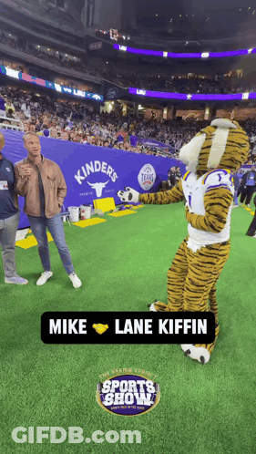 Mascot Mike Lane Kiffin On Sports Field GIF