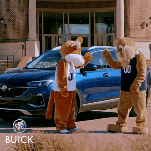 Mascot Playing Rock Paper Scissors GIF