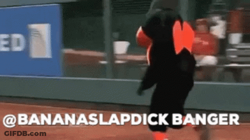 Mascot Running On Baseball Field Banana Slapdick Banger GIF