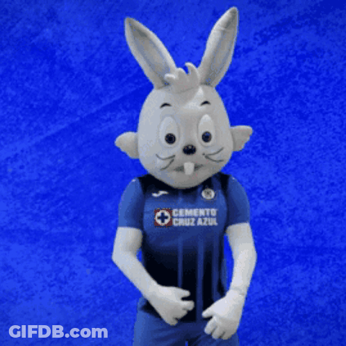 Mascot Wearing Cruz Azul Shirt GIF