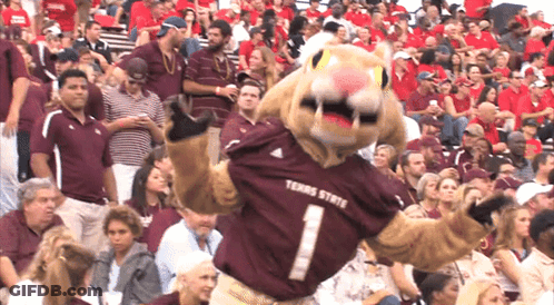 Mascot Wearing Jersey Number 1 GIF