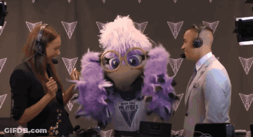 Mascot Wearing Miami Sharks Shirt GIF