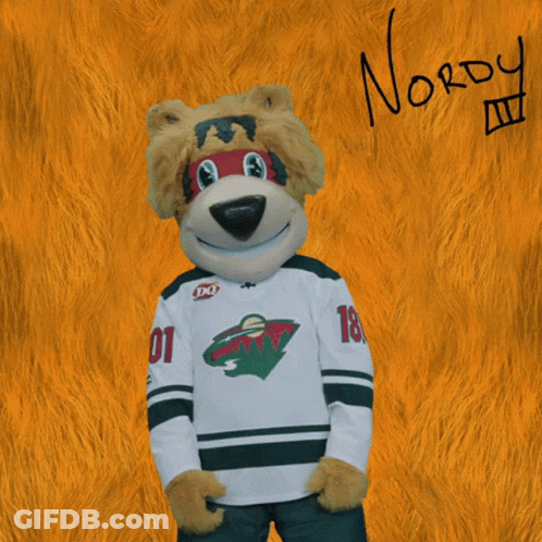 Mascot Wearing Number 18 Jersey GIF