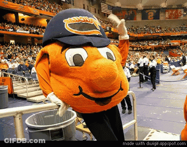 Mascot Wearing Osceola Hat GIF