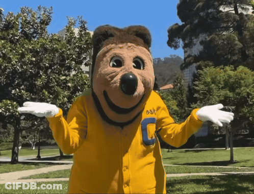 Mascot With Letter C On Shirt GIF