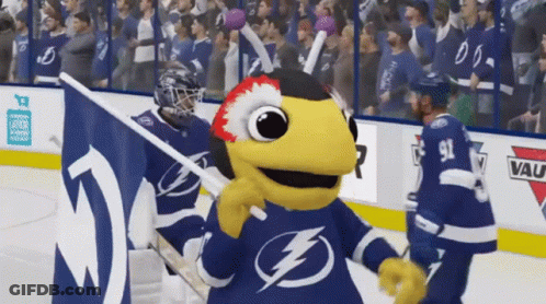 Mascot With Lightning Bolt Jersey GIF