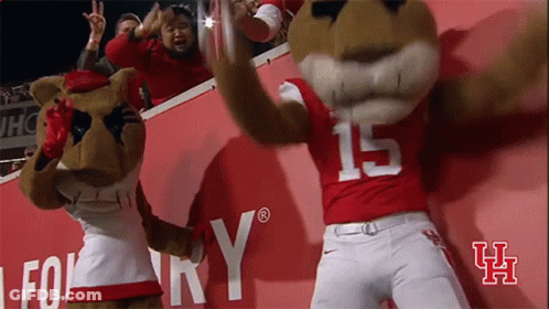 Mascot With Number 15 On Jersey GIF