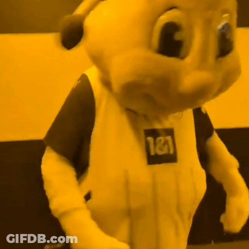 Mascot With Number 181 Shirt GIF