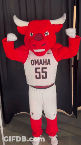 Mascot With Number 55 GIF