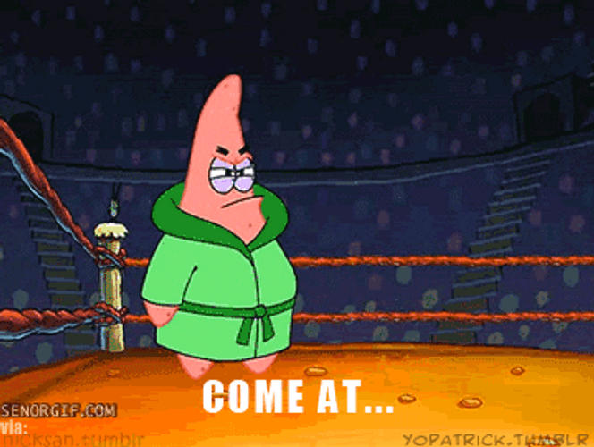 Masculine Patrick Star Outfit Change GIF
