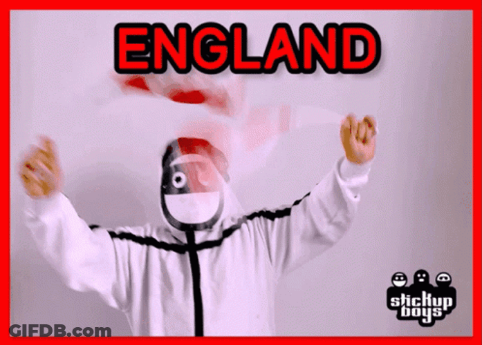 Mask Guy Flex England Flag GIF