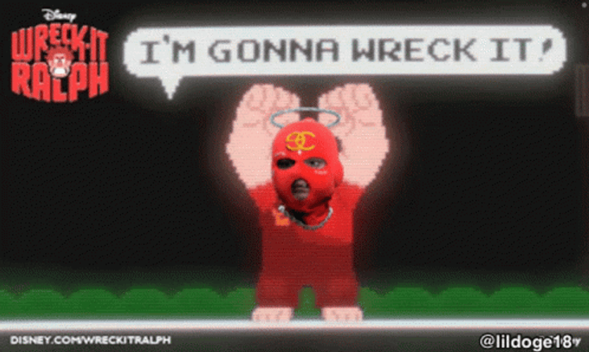 Mask Guy Want To Wreck It GIF