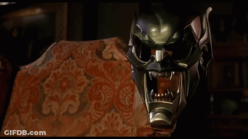 Mask On Floral Chair GIF